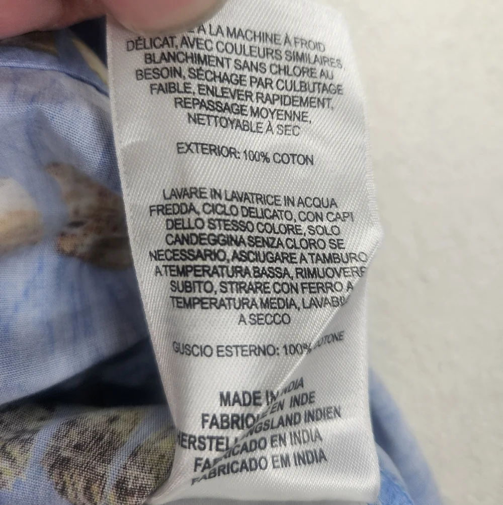 Columbia River Lodge Fish Print Shirt XL Blue Short Sleeve - Picture 5 of 6